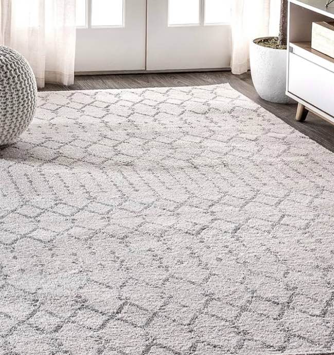 JONATHAN Y MOH101B-8 Moroccan Hype Boho Vintage Diamond 8 ft. x 10 ft. Area-Rug, Bohemian, Southwestern, Casual, Transitional, Pet Friendly, Non Shedding, Stain Resistant, Easy-Cleaning, Cream/Gray