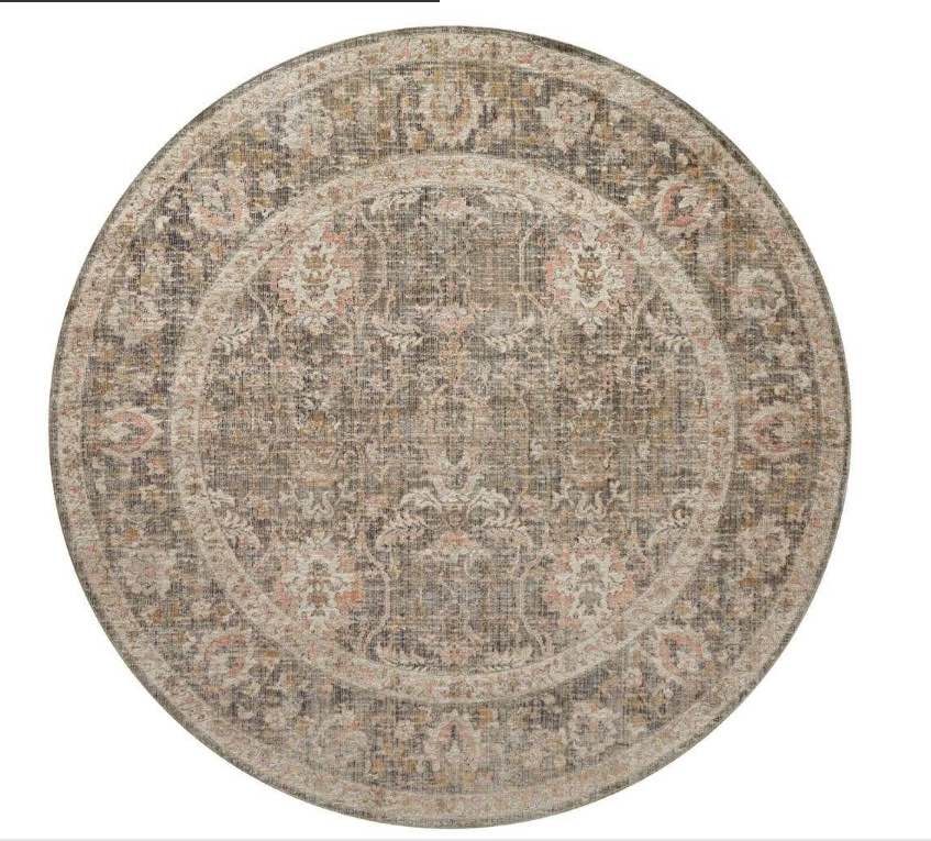 Chris Loves Julia x Loloi Rosemarie Sage/Blush 3 -2 x 3 -2 Round Area Rug