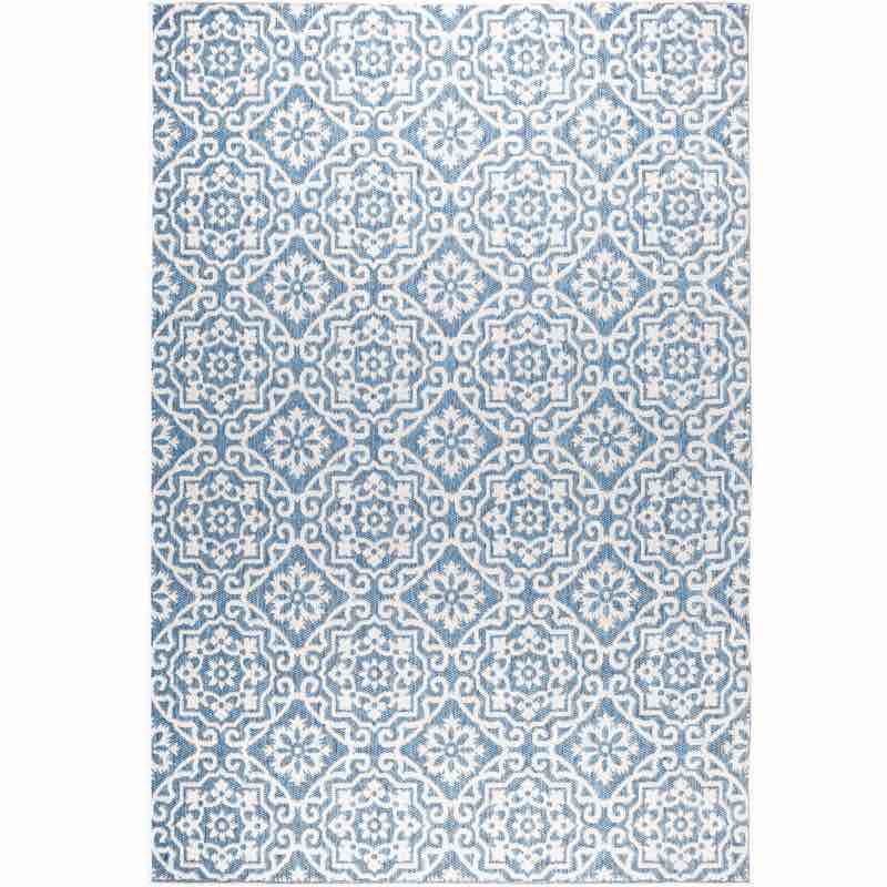 Rectangle 6'6" x 9'2" Nicole Miller New York Patio Country Danica Geometric Indoor/Outdoor Area Rug, Blue/Gray See More by Nicole Miller