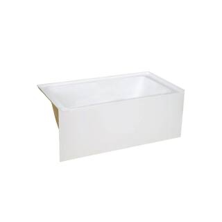 Left Hand Drain! Voltaire 48 in. x 32 in. Skirted Soaking Alcove Bathtub in with Left Drain in Glossy White
