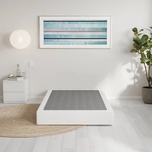 Likins 4 Inch Metal Box Spring with Frabric Cover, Easy Assembly Size: Full