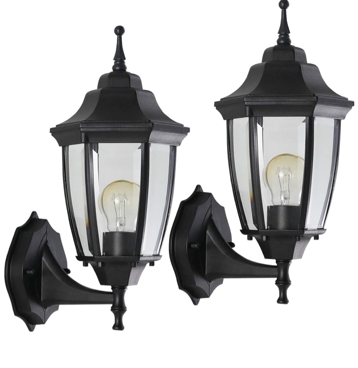 Haolaike 2-Pack Waterproof Aluminum Outdoor Light Fixture Wall Mount Exterior Porch Lights Outdoor Wall Lamp,Anti-Rust Porch Lights for Outside Garage Patio Exterior Lights for House