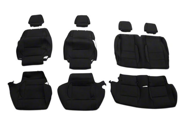 RedRock TruShield Series Neoprene Front and Rear Seat Covers; Black 