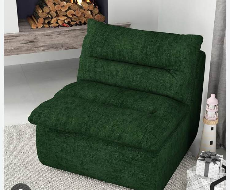 Home Accents Middle Seat Module Armless Chair, Dark Gray MIDDLE SEAT ONLY (incomplete set)