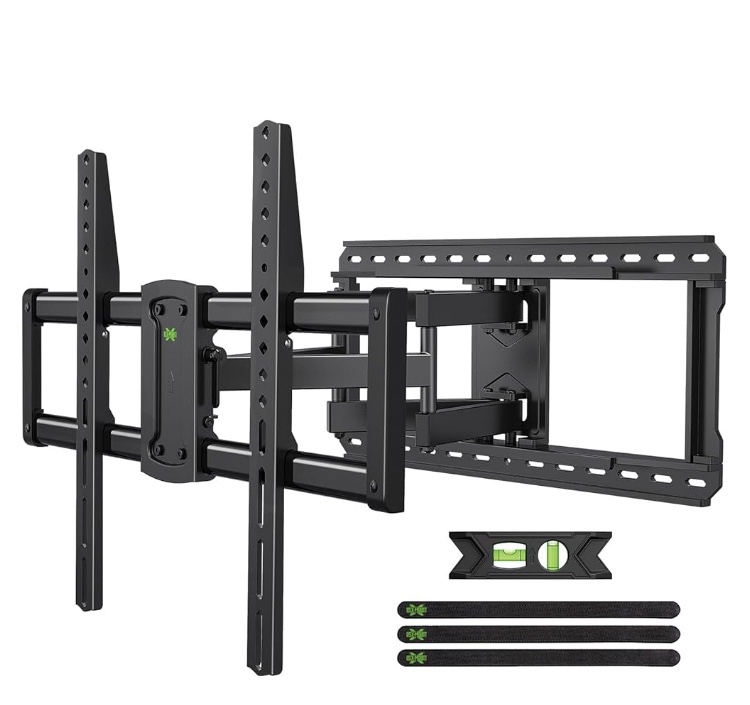 USX MOUNT Full Motion TV Wall Mount for Large TVs 42-90 Inch up to 150 lbs, Pre-Assembled Wall Mount TV Bracket with Swivel and Tilt, Fits 16",18, 24" Wood Studs, Max VESA 600x400mm XML925