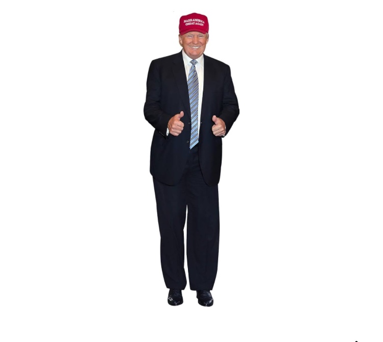 aahs!! Engraving Donald Trump Stand Up | Cardboard Cutout | 6 feet Life Size Standee Picture Poster Photo Print of President | Thumb Up
