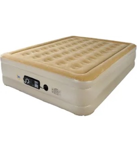 Serta Raised Air Mattress with Never Flat Pump | Luxury Inflatable Mattress with Built in Air Pump to Ensure a Good Night’s Rest | Heavy Duty Blow Up Mattress with Self Inflating Pump