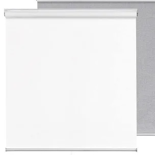 ChrisDowa Cordless Roller Shade Blackout White Blinds for Windows Thermal Insulated Rolled Up Shades with Spring System UV Protection Fabric Total Blackout Blinds for Home Office (27"W x 72"H, White)