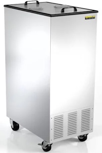 Silver King SKFI15-ELUS1 14" Mobile Ice Cream Dipping Cabinet w/ (2) 3 gal Tub Capacity - Silver, 115v