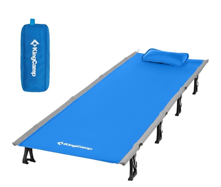 MOVOTOP.  Camping Cot, Folding Portable Heavy Duty Ultralight Cots for Adults Camping Tent Hiking Backpacking Mountaineering Travel Indoor Outdoor Indoor Base Camp with Pillow, Support 265 Lbs