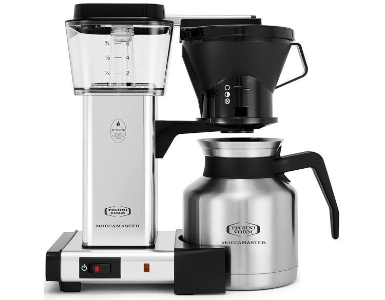 Technivorm Moccamaster 79212 KBTS Coffee Brewer, 32 oz, Polished Silver