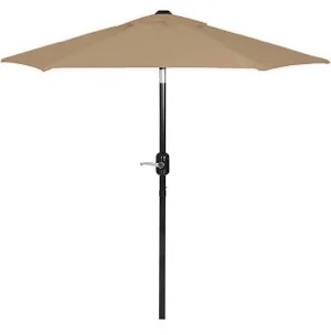 6 Ft Outdoor Patio Umbrella, Easy Open/Close Crank and Push Button Tilt Adjustment, Market Umbrellas