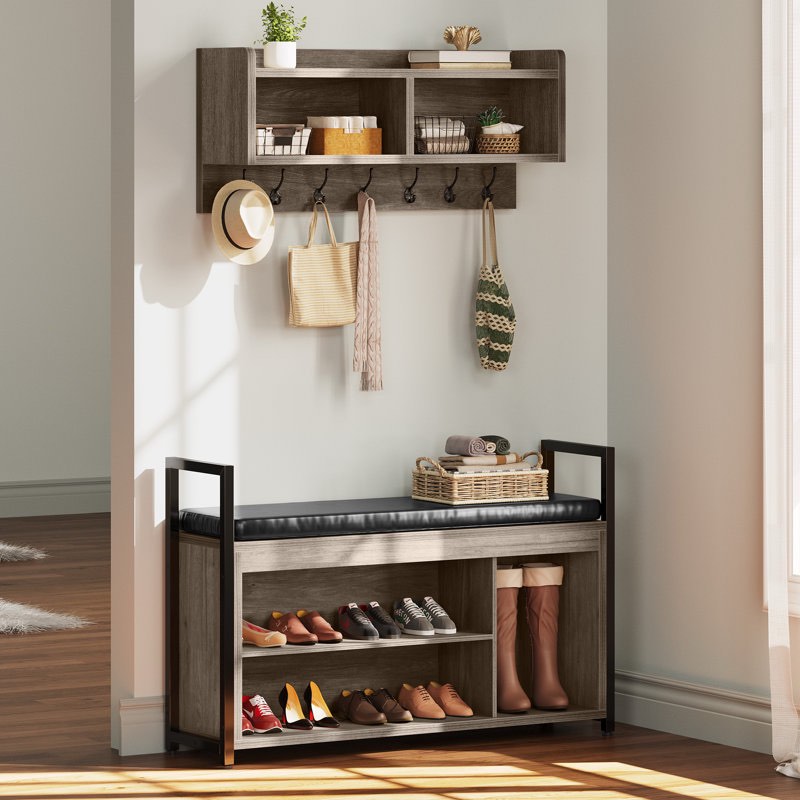 Marshallville Hall Tree with Bench and Shoe Storage