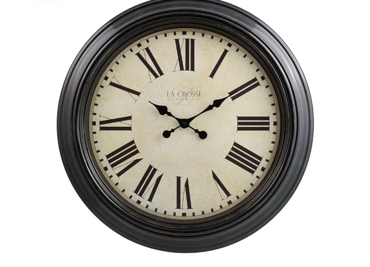 La Crosse Clock 404-2658 23-Inch Maxwell Quartz Wall Clock