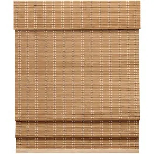 LazBlinds Cordless Bamboo Roman Shades, Light Filtering Window Treatment, Roll Up Bamboo Blinds for Windows, 36'' W x 60'' H