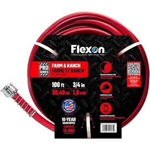 Flexon 3/4" x 100ft Farm & Ranch Garden Hose