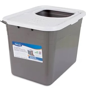 Petmate Enclosed Cat Litter Boxes - Top Entry Cat Litter Box Enclosure with Filter Lid, Made in USA