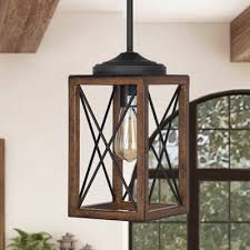 Gracela 1 Light Metal Pendant Light Fixtures, 48" Adjustable Pipes
