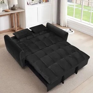 64.9inch -3-in-1 foldable large size sofa bed, modern