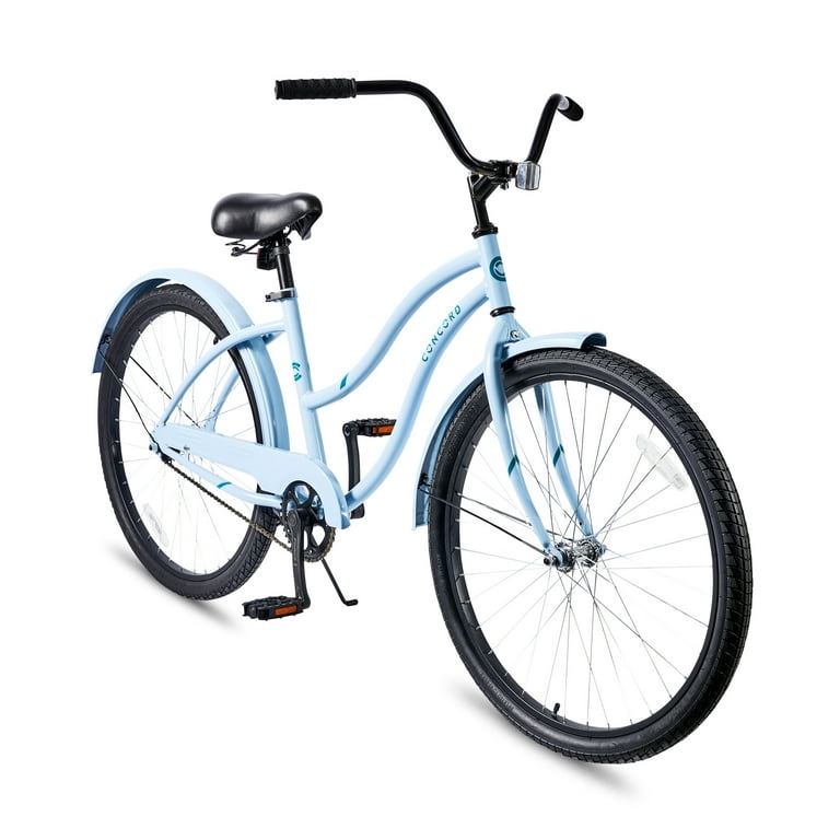 Bike needs new chain. 26" Concord Pacifica Cruiser Bicycle, Fits Riders 5'2" - 5'10"+, Adult, Unisex, Light Blue