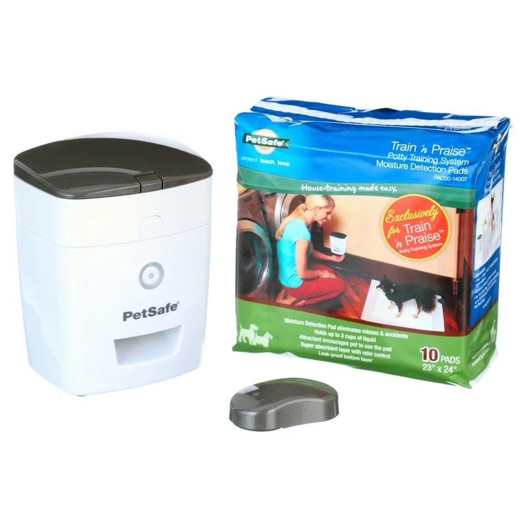 PetSafe Train n Praise Dog Potty Training System with Puppy Pads  Use with Dog Treats NO COLLAR 
