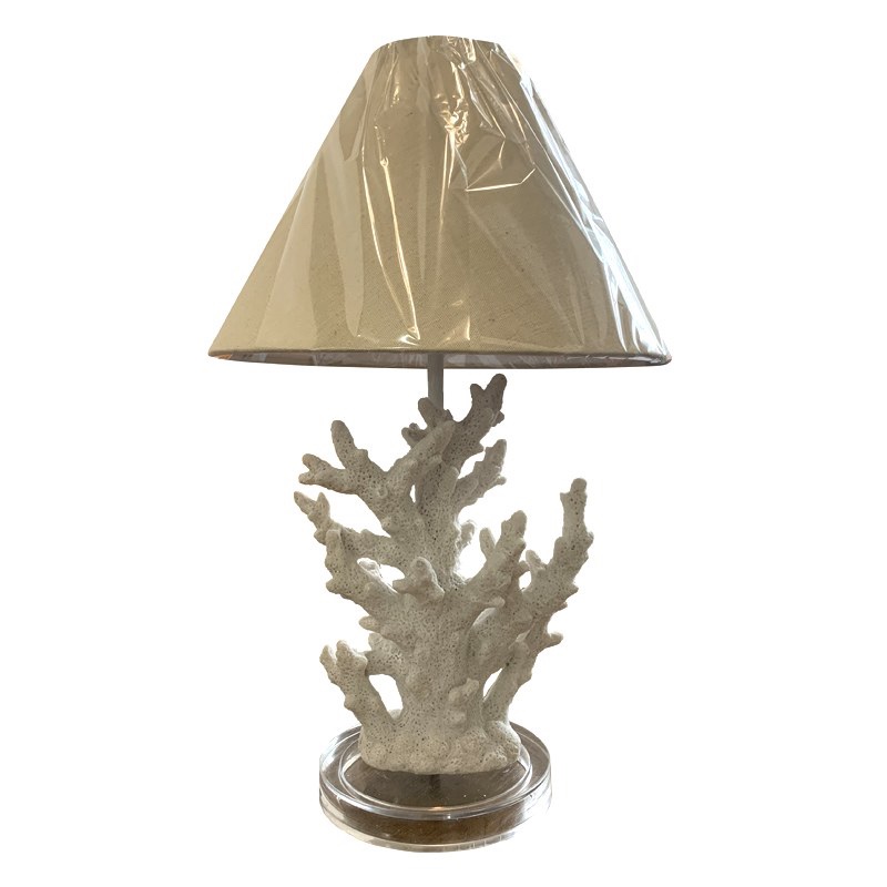 Glitzhome White Faux Coral Table Lamp