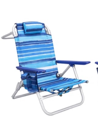 Quicksilver Backpack Beach Chair, Folding Heavy Duty Camping Chair with