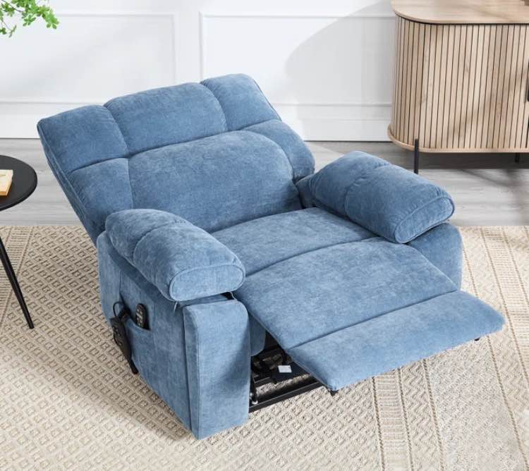 Latitude Run 40.65" W Oversize Dual Motor Power Lift Recliner Chair with Heat and Massage