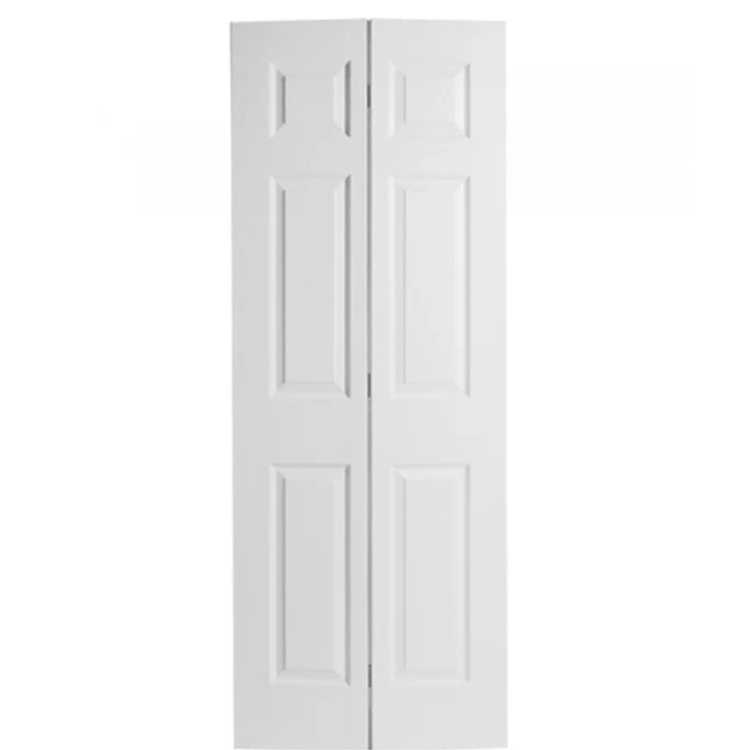 Masonite Paneled Manufactured Wood Hollow Primed Textured 6-Panel Bi-fold Door