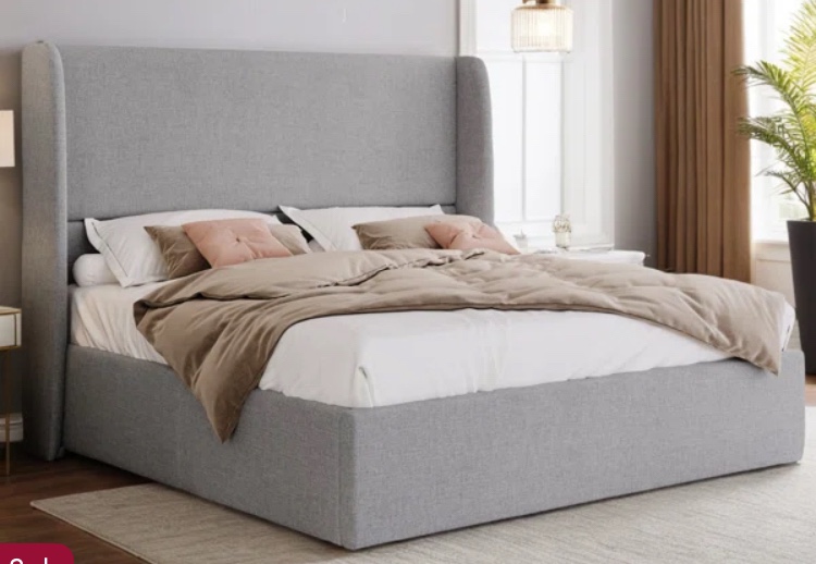 Brooklinn Queen Size Upholstered Platform Storage Bed 