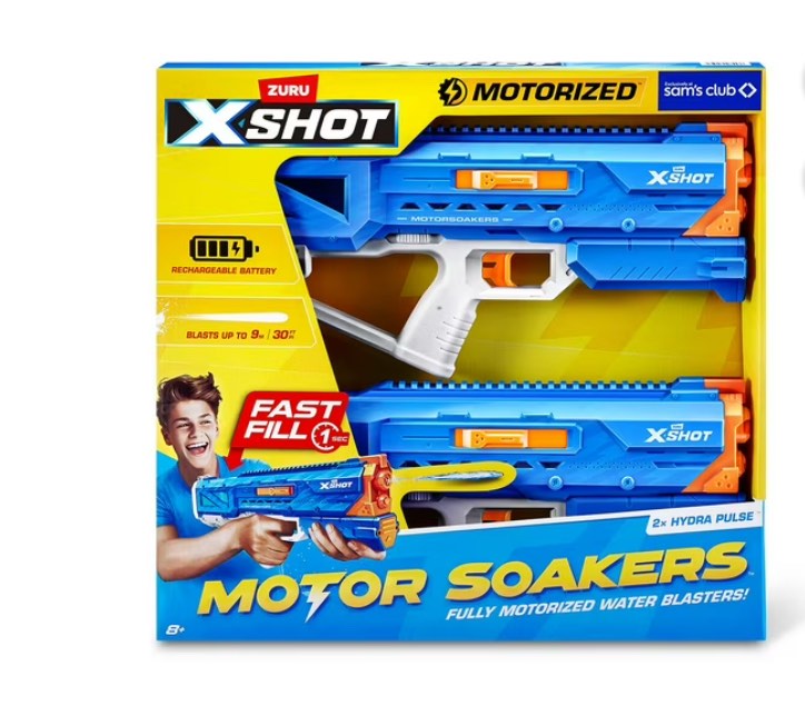 Zuru X-Shot Water Hydra Pulse Motor Soaker, 2 pk.