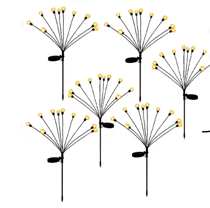 Deck Impressions Multi-Color Solar Firefly Lights, 6-Pack