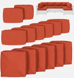Wynee 14 Pcs Outdoor Cushions Set 5" Outdoor Furniture Replacement
