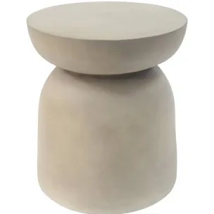 (Cracked) Saish Outdoor Lightweight Concrete Side Table