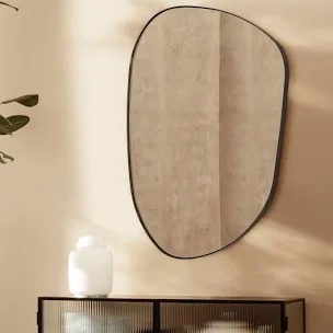 Bertlinde asymmetrical wall mirror irregular shaped mirror for living room