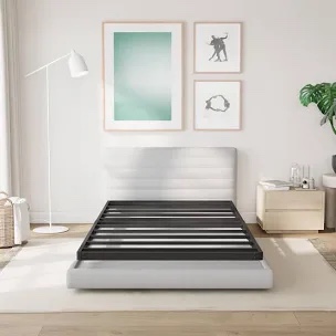 Bercht 2" Low Profile Metal Box Spring Bunkie Board, Thin Bed Slat 
