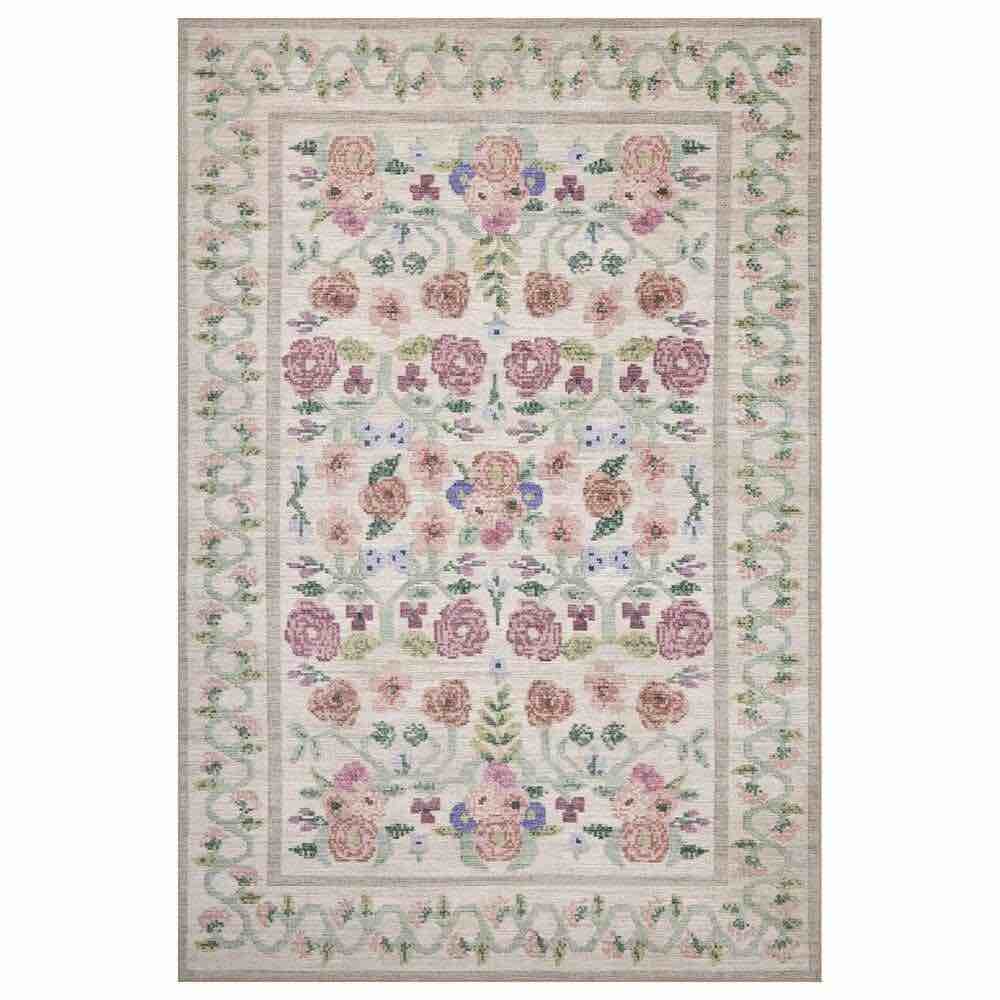 Rifle Paper Co. x Loloi Rosa 8'4" x 11'6" Ivory Area Rug