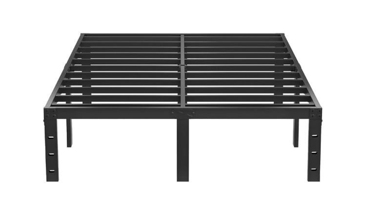 Shoaned. Queen Metal Bed Frame - 14 Inch Tall Heavy Duty Bedframe Black Basic Steel Slats Platform No Box Spring Needed/Easy Assembly/Noise Free