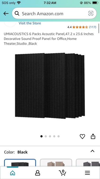 UMIACOUSTICS 6 Packs Acoustic Panel,47.2 x 23.6 Inches Decorative Sound Proof Panel for Office,Home Theater,Studio ,Black