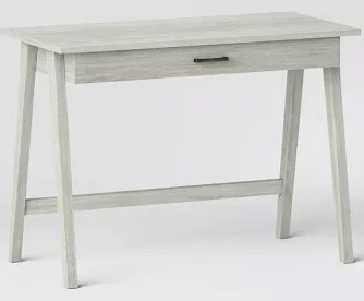 Paulo Wood Writing Desk with Drawer Weathered White - Threshold™