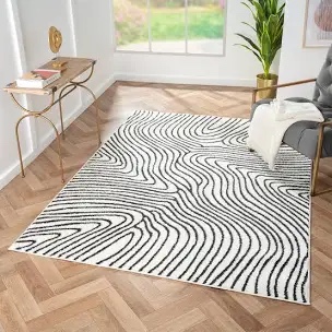 8’x10’ luxe weavers geometric swirl anthracite 5x7 area rug