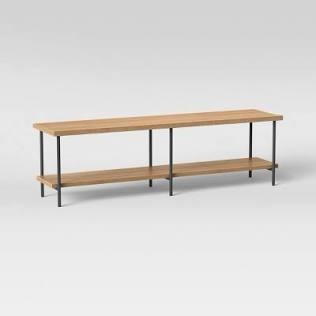 Wood and Metal TV Stand for TVs up to 60" Natural - Room Essentials™