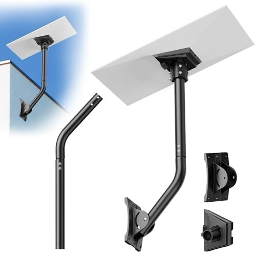 Starlink Gen 3 Mount, Heavy Duty Starlink Mounting Kit Compatible with V3 Starlink Standard Dish, Starlink Pole Mount+Aluminium Starlink Gen 3 Pipe Adapter for Starlink