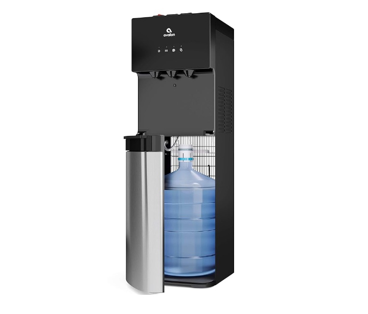 Avalon Bottom Loading Water Cooler Water Dispenser with BioGuard- 3 Temperature Settings - Hot, Cold & Room Water, Durable Stainless Steel Construction, Anti-Microbial Coating- UL Listed