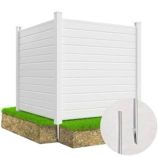 Cannot Be Used Alone?Caprihom Single(1Pack) Air Conditioner Fence with One Post ? Designed to Be an Extension of One Side of 50" W X 50" H Garbage Can Fence for Outside