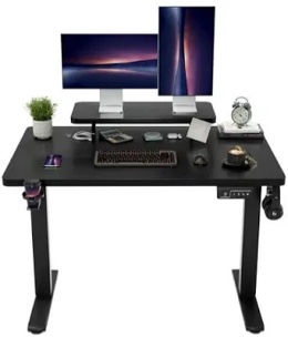 Electric standing desk, black