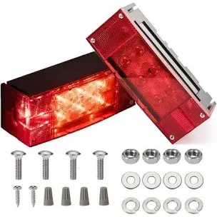 czc auto 12v led submersible low profile rectangular trailer lights