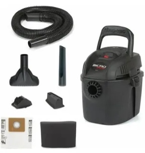 shop-vac 2021005, micro wet dry vacuum, 1 gallon, 1.25 in diameter x 4 ft hose, 50 cfm, multicolor, (1 pack)