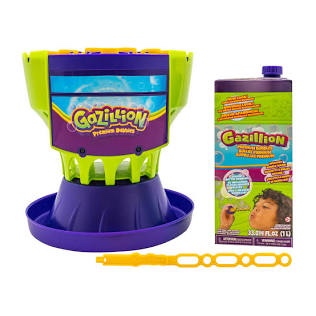 (used) gazillion ultimate bubble craze machine - color changing led lights - easy-to-use bubble maker - perfect for parties - includes 1l solution