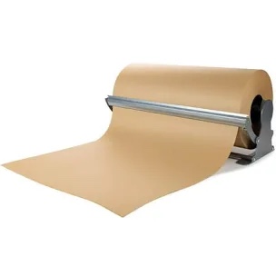 IDL Packaging 24" Kraft Paper Roll Dispenser & Cutter for Rolls up to 24" Wide and 9" in Diameter – Tabletop Reinforced Steel Paper Holder with a Cutter – for Kraft and Butcher Paper